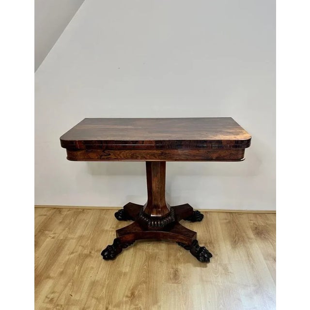 Antique William IV Rosewood Card Table, 1830s For Sale - Image 9 of 13