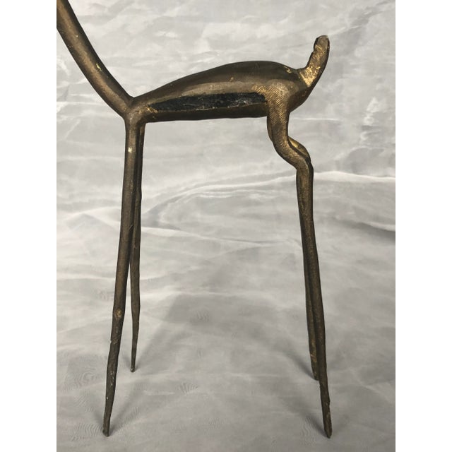 Vintage African Bronze Gazelle Sculpture For Sale - Image 9 of 13