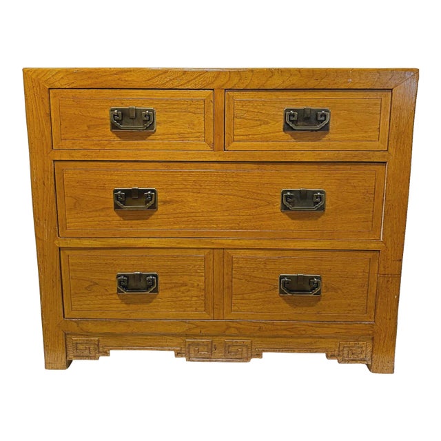 1970s Baker Furniture Chinoiserie Five Drawer Dresser For Sale