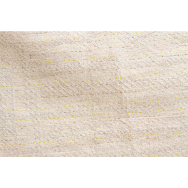 Bohemian Rhapsody Hand-Stitched Cotton Kantha Bedcover For Sale In Los Angeles - Image 6 of 7