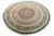 Mid-Century Modern Round Hand-Knotted Tabriz Raj Rug in Silk For Sale - Image 3 of 10