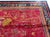 1920s 1920s Ruby Red Scene Floral Antique Chinese Art Deco Carpet 9' X 14' Knotted Wool Rug For Sale - Image 5 of 9