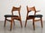 Incredible Pair of Mid Century Modern Teak Danish Chairs by Erik Buch for Christian Christiansen. Known as Model 310, this...