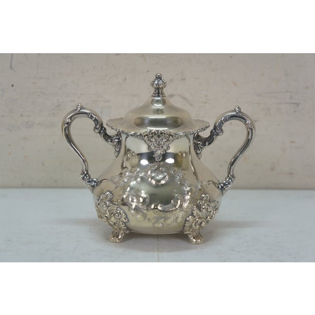 Late 20th Century 5 Pc Mid Century Poole Silverplate 931 Tea Set Teapot Coffee Pot Cream Sugar Pitcher For Sale - Image 11 of 18