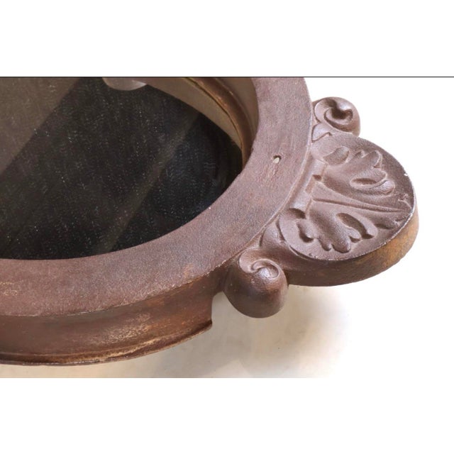 19th Century Pair of Cast Iron Oeil-De-Boeuf Mirrors For Sale - Image 4 of 6