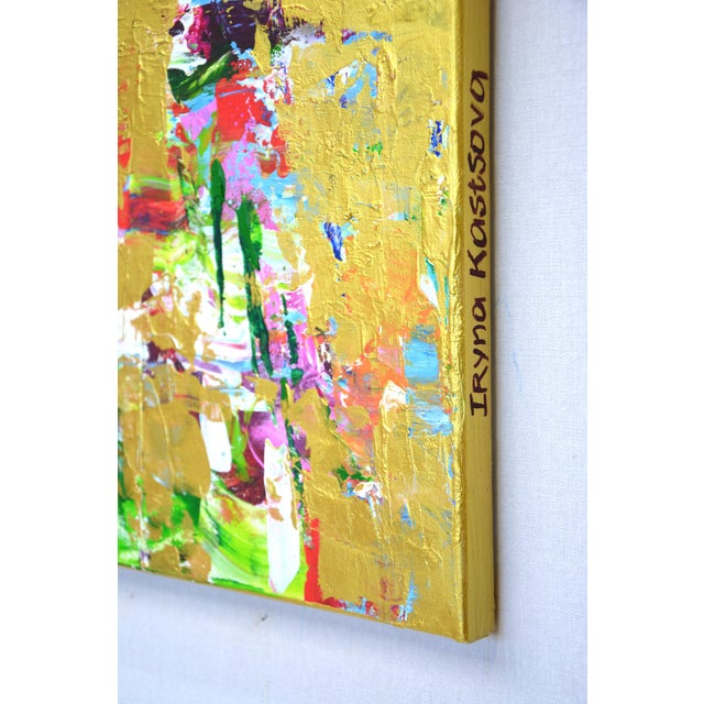 Contemporary Expression With Gold 2. Original Contemporary Painting For Sale - Image 3 of 10