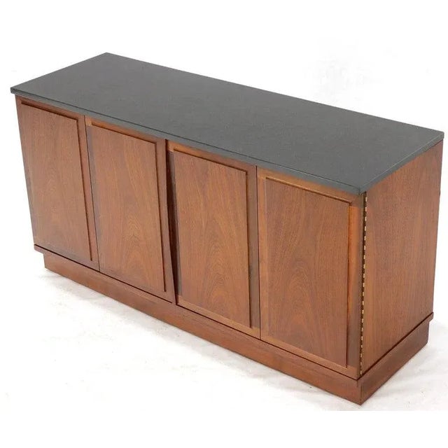Mid-Century Modern Slate Top Petit Oiled Walnut Credenza For Sale - Image 6 of 13