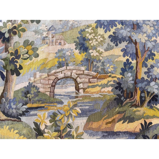 Late 19th Century Aubusson Tapestry With Mountain Landscape and Bird For Sale - Image 5 of 9