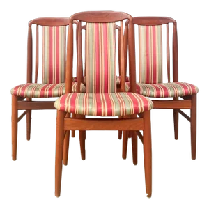 Mid Century Modern Set of Four Dining Chairs by Benny Linden