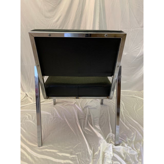 Contemporary Vintage Eck-Adams Chrome Frame Office Chair For Sale - Image 3 of 11