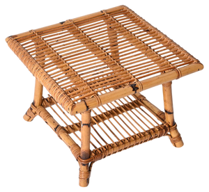 Mid-Century Italian Bamboo and Rattan Coffee Table by Tito Agnoli, 1960s