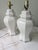 Vintage White Ceramic Ginger Jar Lamps, a Pair For Sale In Chicago - Image 6 of 8