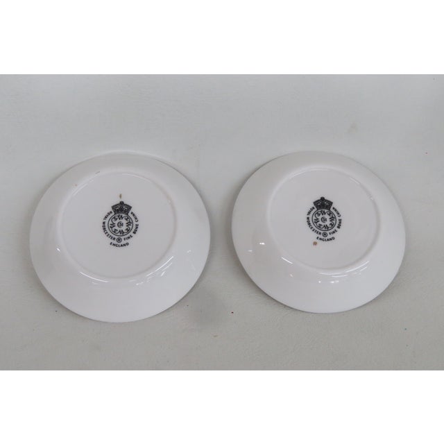 Royal Worcester England Bone China Pair of 2 Trinket Dishes Boxed Gift Set 4990b For Sale - Image 9 of 11