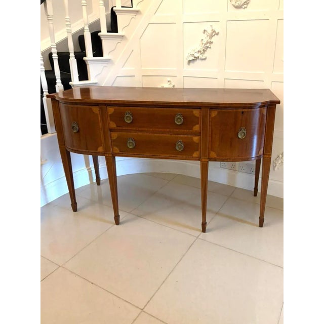 Antique Edwardian Sideboard in Mahogany and Satinwood, 1900 For Sale - Image 15 of 15