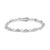Immerse yourself in the enchanting elegance of this sterling silver bracelet, exquisitely crafted with rhodium plating to...