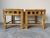 Pair of vintage bamboo and rattan side tables in a charming coastal boho chic style. Each table features a sturdy bamboo...