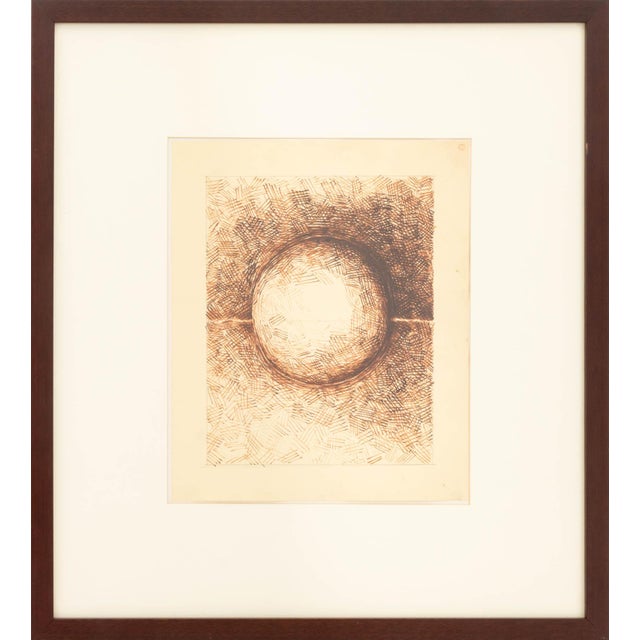Joseph Lawrence Gardella (American, XX-XXI), Two Studies of a Circle, comprising: black ink on paper, unsigned, estate...