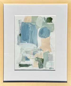 Original Framed Collage - "Building Blocks Ii"