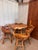 Vintage Handcrafted Rustic Live Edge Log Dining Set With Four Sculpted Wood Chairs For Sale - Image 4 of 16