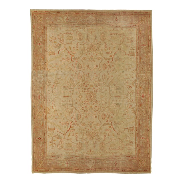 Antique Turkish Oushak Rug, 11'6 X 14'6 For Sale