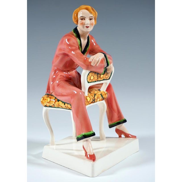 1930s Vienna Art Deco Figure by Josef Lorenzl, 1930 For Sale - Image 5 of 7