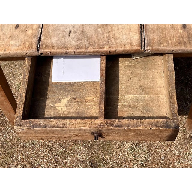 Late 18th Century Early 19th Century Provincial Farmhouse Work Table, Scrubbed Fruitwood For Sale - Image 5 of 13
