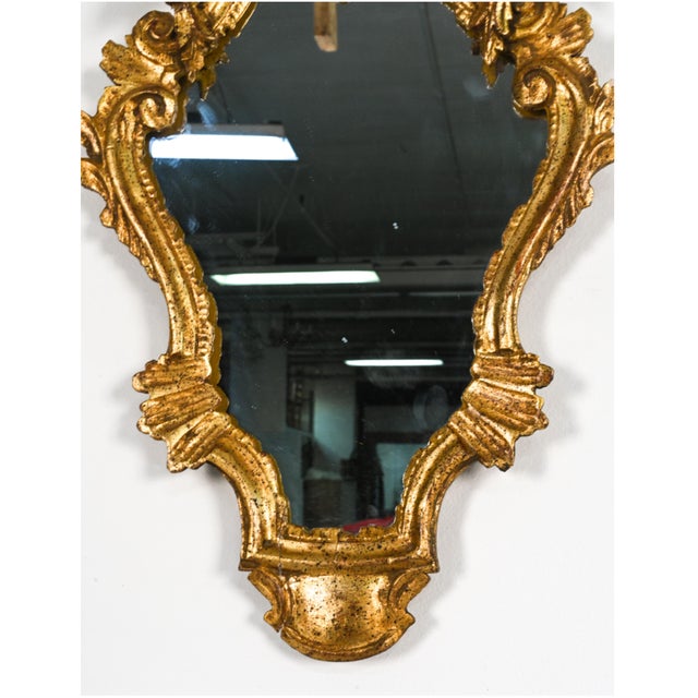 Vintage Carved Rococò Style Gilt Wall Mirror—A Pair For Sale - Image 4 of 18