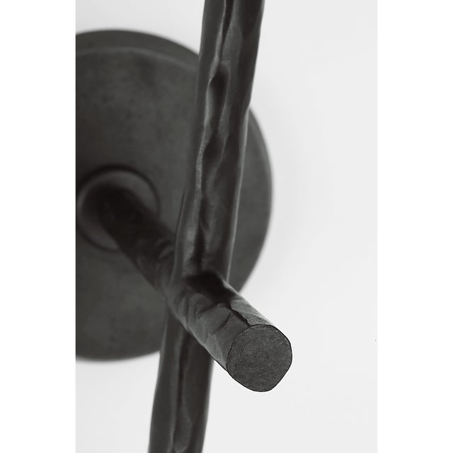 Visual Comfort Suzanne Kasler for Visual Comfort Signature Collette 23" Tail Sconce in Aged Iron with Linen Shade For Sale - Image 4 of 9
