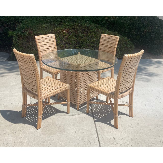 Authentic McGuire Antalya Laced Rawhide Dining Chairs, a Set of 4 For Sale - Image 12 of 12