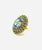 Bochic "Orient" Vintage Diamond & Multi Blue Topaz Ring Set In 18K Gold & Silver For Sale - Image 11 of 18
