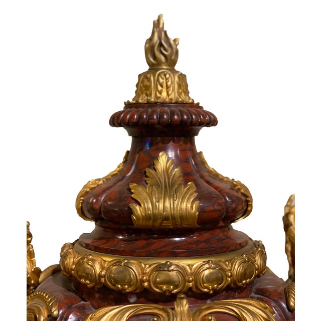 Late 19th Century French Griotte Marble Urns - a Pair For Sale In Dallas - Image 6 of 12