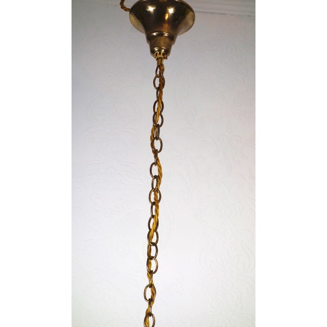 Brass and Lead Crystal Chandelier from Palwa, 1960s For Sale - Image 9 of 14