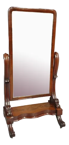 Victorian Mahogany Cheval Mirror