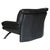Finely crafted black cowhide leather seat. Steel supporting structure. This piece is attributed to the mentioned...