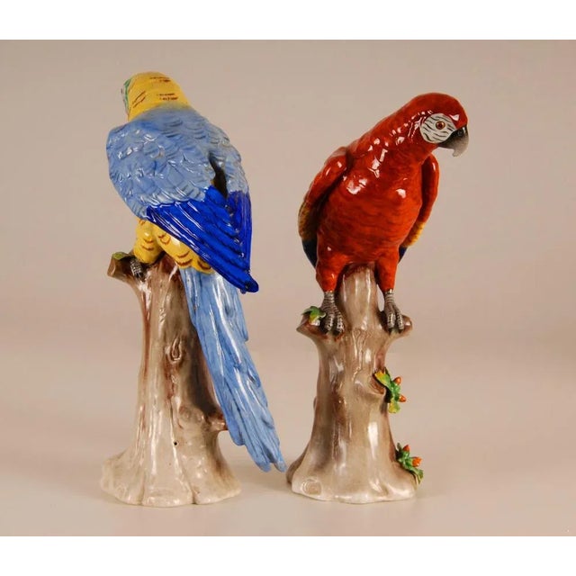 Art Deco Porcelain Parrots, Set of 2 For Sale - Image 6 of 13