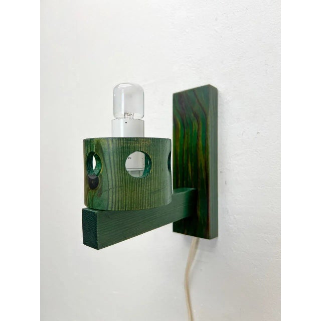 1960s Mid-Century Modern Swedish Wall Lamp in Wood and Opaline, 1960s For Sale - Image 5 of 8