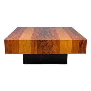 1970s Danish Modern Rosewood & Teak Floating Coffee Table by Drylund For Sale