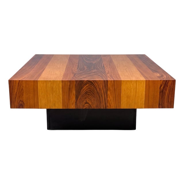 1970s Danish Modern Rosewood & Teak Floating Coffee Table by Drylund For Sale
