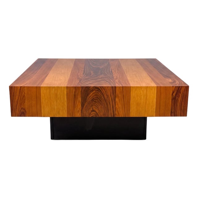 1970s Danish Modern Rosewood & Teak Floating Coffee Table by Dyrlund For Sale