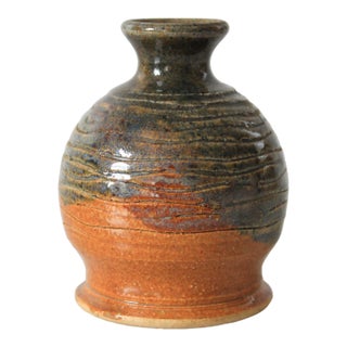 Vintage Signed Studio Art Pottery Bud Vase For Sale