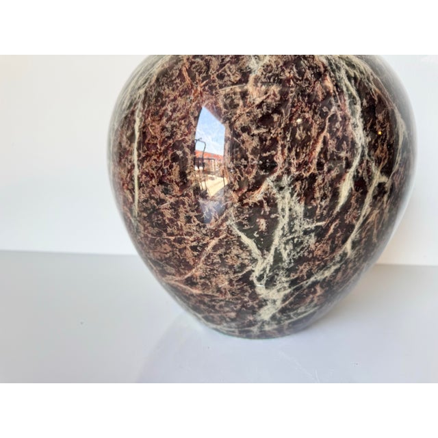 Stone 1980s Postmodern Faux Marble Vase For Sale - Image 7 of 11