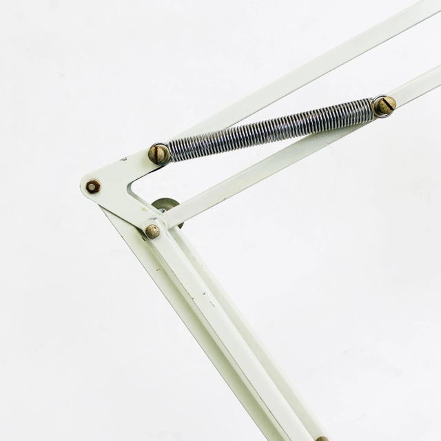 White Norwegian Naska Loris Table Lamp in White Metal by Jac Jacobsen for Luxo, 1950s For Sale - Image 8 of 13