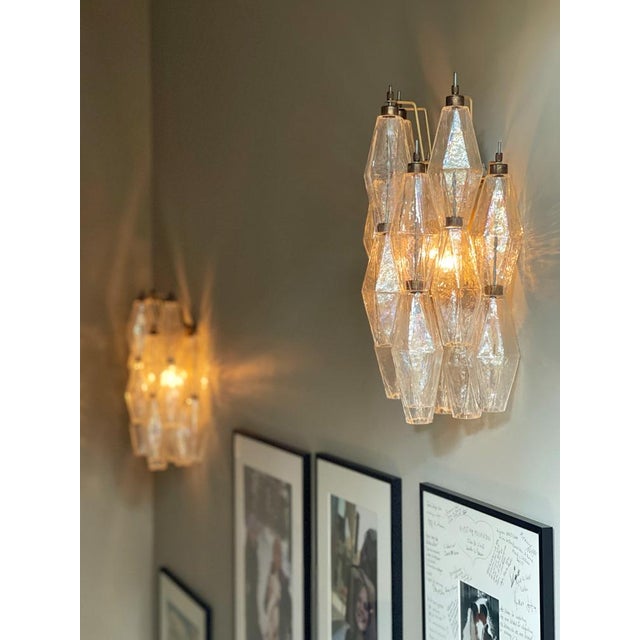 Mid-Century Modern Vintage Murano Wall Lamps, Set of 2 For Sale - Image 3 of 4