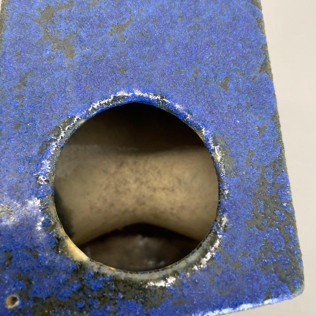 Brutalist Cubic Hole Pottery Vase from Piet Vest Ceramics, 1970s For Sale - Image 14 of 18