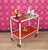 Red Vintage Bar Cart Tea Cart Red-White Dinette, 1970s For Sale - Image 8 of 13