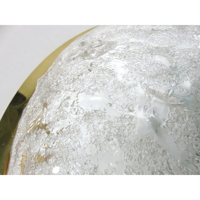 Ceiling Light in Brass and Ice Glass from Schröder & Co, 1970s For Sale - Image 18 of 18