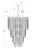 Modern Suzanne Kasler for Visual Comfort Signature Adele Three-Tier Waterfall Chandelier in Hand-Rubbed Antique Brass with Clear Acrylic For Sale - Image 3 of 3
