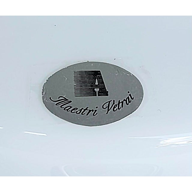 Mid 20th Century Maestri Vetrai Murano Glass Hand-Blown Vase, Italy With Labels For Sale In Miami - Image 6 of 8