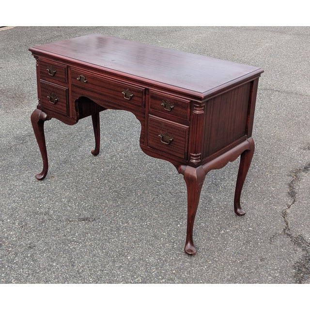 Early 1900s Chippendale Mahogany Desk For Sale - Image 4 of 14