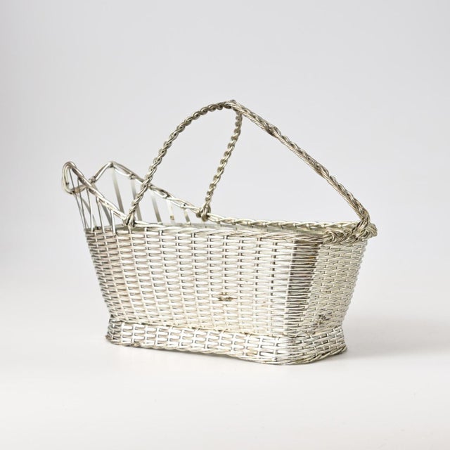 Silver-Plated Wine Basket from Christofle, 1970s For Sale - Image 6 of 12